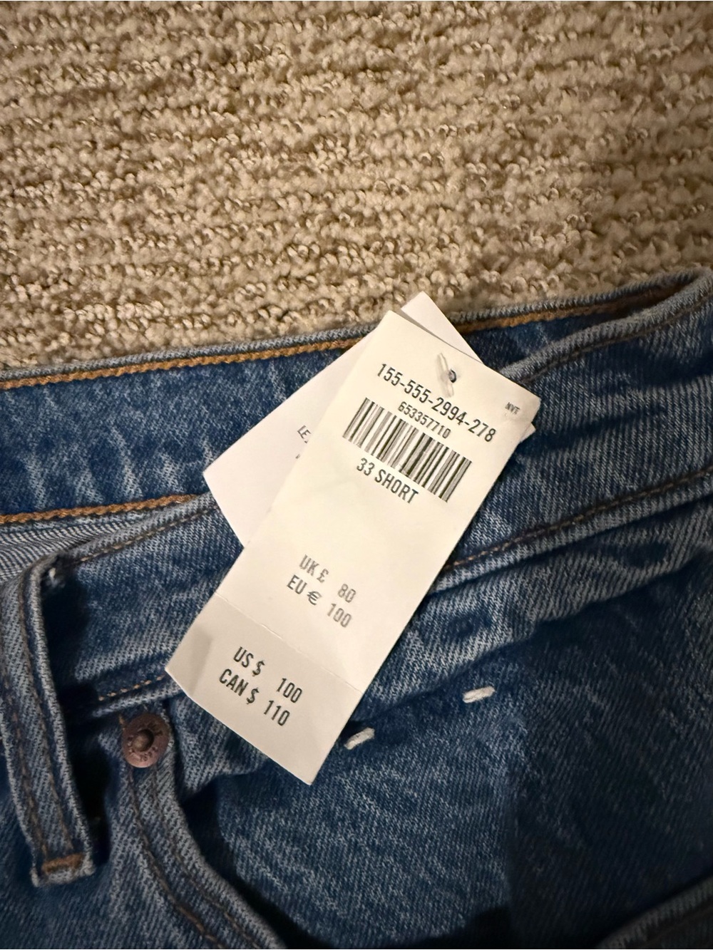 NWT! Abercrombie & Fitch High Rise Vintage Flare Jean with Split Hem Size 33 S